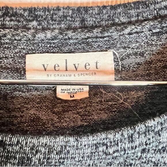 Anthropologie Velvet Heather Gray Dress, Size Medium.Zippered Sides. Flattering. - Picture 3 of 5